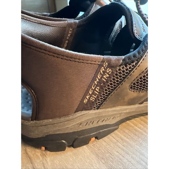 SKECHERS Tresmen Slip In Fisherman Sandals Mens Size 11 Xtra Wide Fit Chocolate